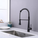 Commercial Kitchen Faucet With Pull Down Sprayer And Magnetic Docking Spray Head - Matte Black