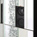 Noralie - 36"H Fireplace With Bluetooth - Mirrored & Faux Diamonds