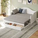 Daybed With Extendable Trundle And Storage Drawers