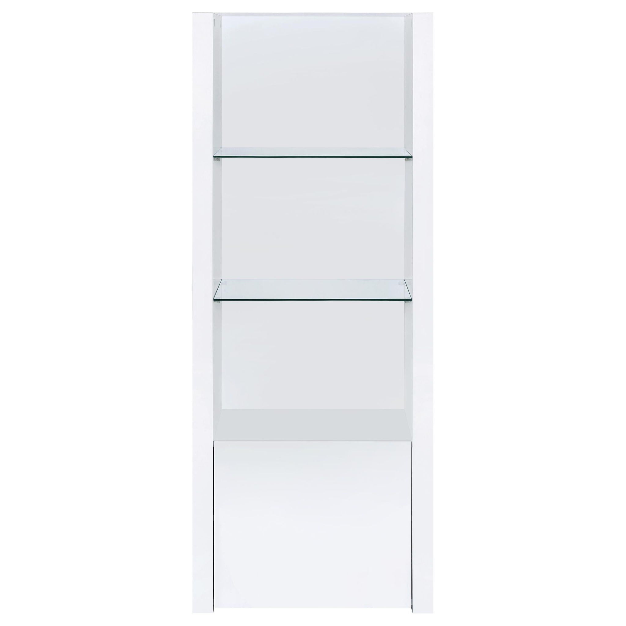 Jude 3-shelf Engineered Wood Media Tower High Gloss White