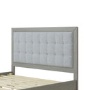Mid Century Modern Platform Bed With Upholstered Headboard