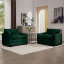 Modern Classic Corduroy Fabric Single Chair Deep Seat Sofa With Pillow