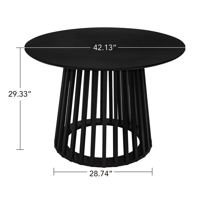 Modern Round Coffee Table With Grille Moldin