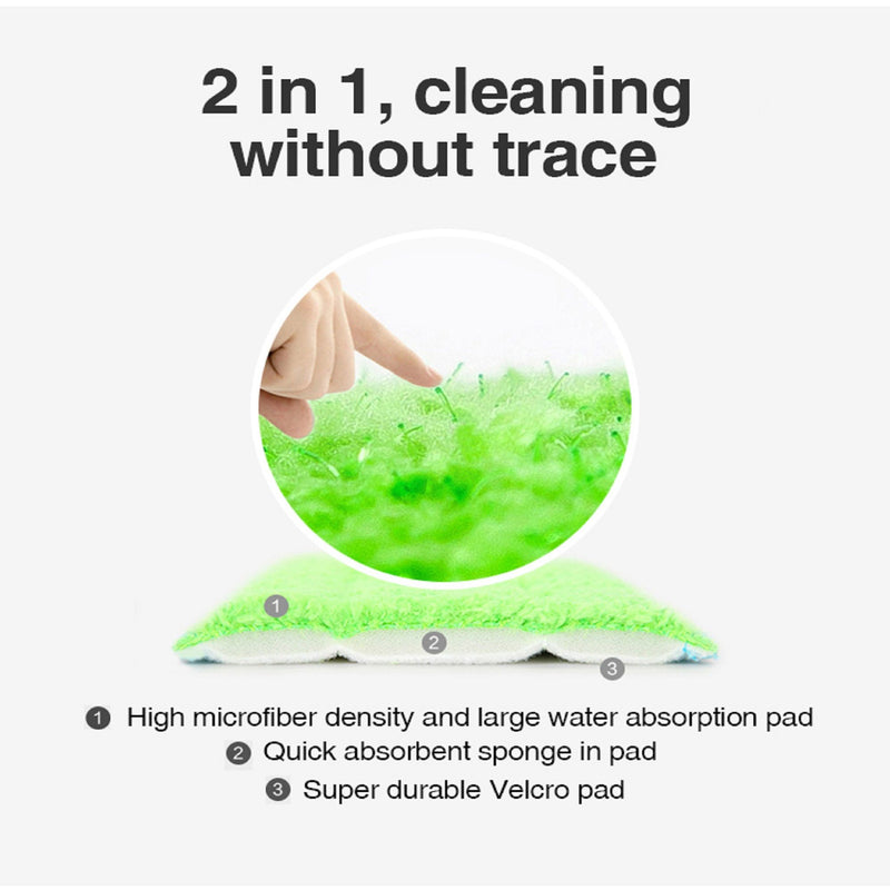Superfine Fiber Washable Mat Spray Mop With 300Ml Reusable Bottle For Various Floors - Blue