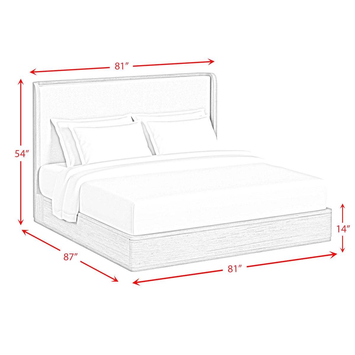 Rosalie Upholstered Bedroom Set in Black by Elements International, view 12