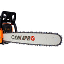 62Cc Gas Powered Chainsaw 20" 2 Cycle Petrol Handheld Chain Saw Epa Compliant Aluminium - Orange