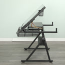 Adjustable Tempered Glass Drafting Printing Table With Chair