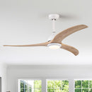 Indoor Outdoor Ceiling Fan With Light With Remote Control, Noiseless Reversible Motor, 6 Speed, 3 Color