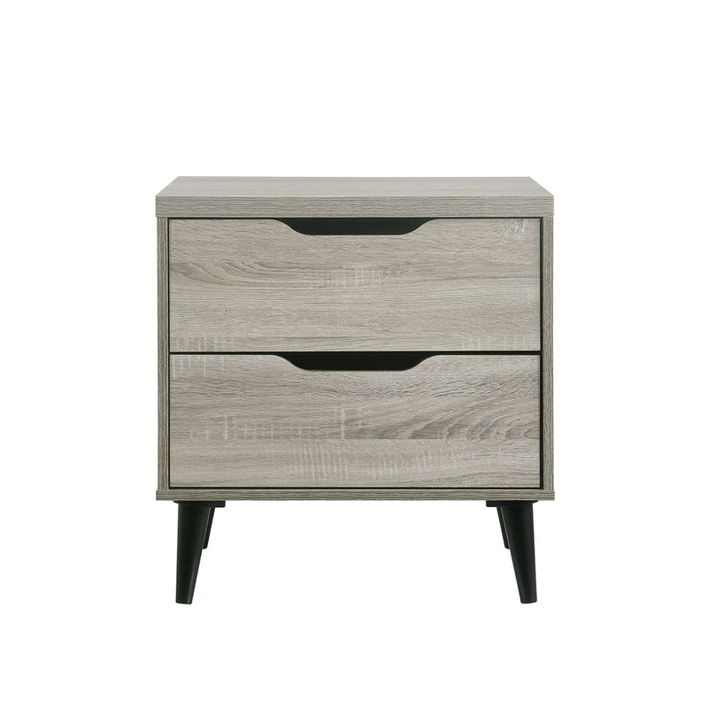 Ernesto - 2-Drawer Nightstand (3A Packing) - Gray