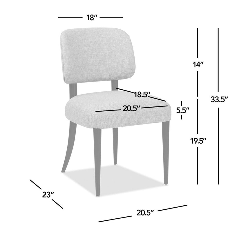 Harriet - Split Back Upholstered Dining Side Chair (Set of 2) - Merino Gray