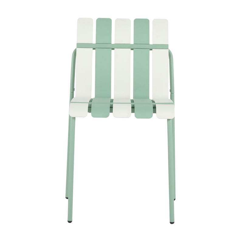 4 Piece Set Of Modern Color Block Designed Single Chairs With Long Table