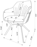 Mayer - Upholstered Dining Arm Chair (Set of 2) - Blue