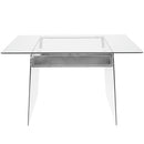 Glacier - Contemporary Desk - Clear / Chrome