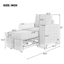 Single Pull Out Sofa Bed With USB Ports And Cup Holders