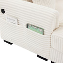 2 Seater L Shaped Chaise Sofa With Reversible Cushion, USB - C Charging Port, Storage Pocket, Convertible Left / Right Design