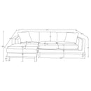 Geneva - Boucle Upholstered Sectional Chaise Sofa - Sand