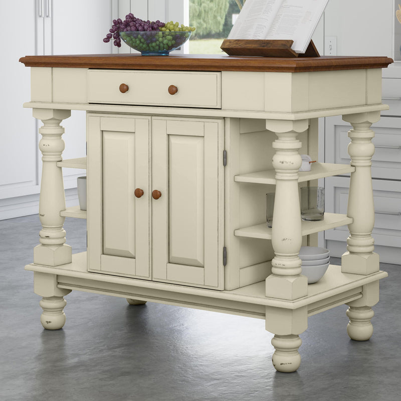 Montauk - Kitchen Island - Wood - White