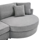 Modern 3 Seater Upholstered Sofa With Curved Design