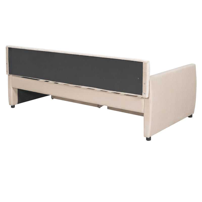 Upholstered Daybed With Slat Support