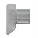 Rectangle Medicine Cabinet Mirror Bathroom Mirror With Storage Wall Mounted Medicine Mirror Cabinet With LED - Sliver
