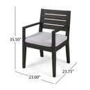 Outdoor Elegant Design Dining Chair (Set of 2)