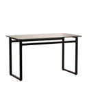 Modern Minimalist Rectangular Dining Table With Tempered Glass Top