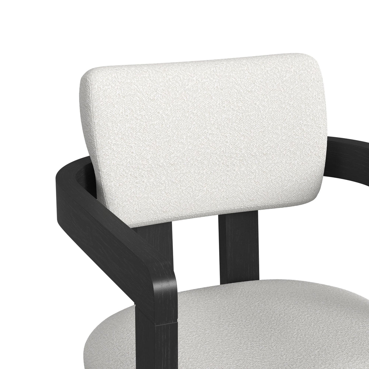 Portland Arm Barstool (Set of 2) in Black / White by Elements International, view 3