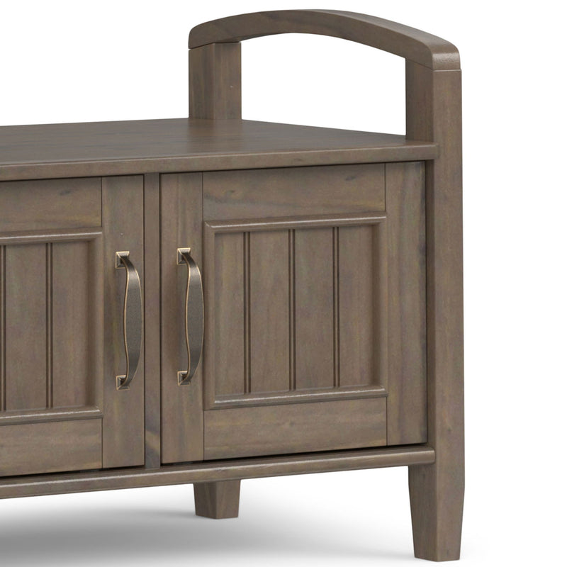 Lev - Entryway Storage Bench - Smoky Brown