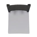 Patio Armless Dining Chair With Laid Back Slat Panel Design - Light Gray