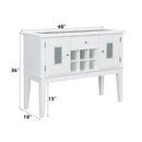 Elizaveta - Server - Gray Velvet, Faux Crystal Diamonds &White High Gloss Finish - Atlantic Fine Furniture Inc