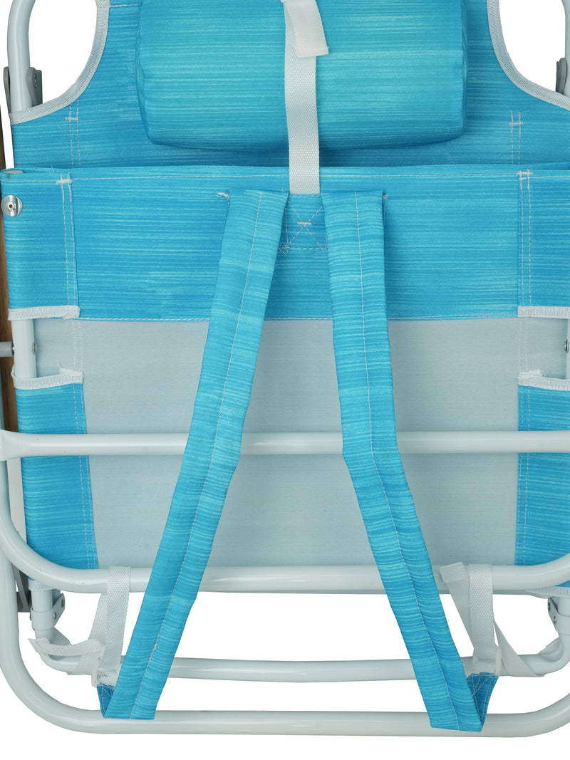 Backpack Beach Chair, 5 Position Chair With Pouch Folding Lightweight Positions