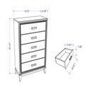 Almera - Glitter Chest - White