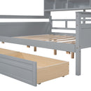 Daybed, Slat Support, With Bedside Shelves And 2 Drawers