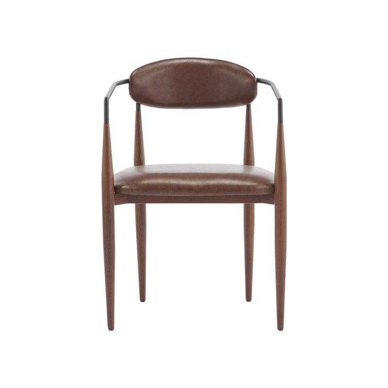 Modern Luxe Dining Arm Chair Set With Upholstery