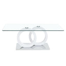 Contemporary Style Glass Top Coffee Table