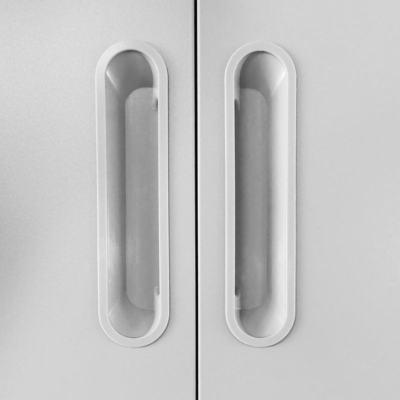 Metal Garage Storage Cabinet With Wheels Heavy Duty Tool Storage Cabinet - Brushed Nickel