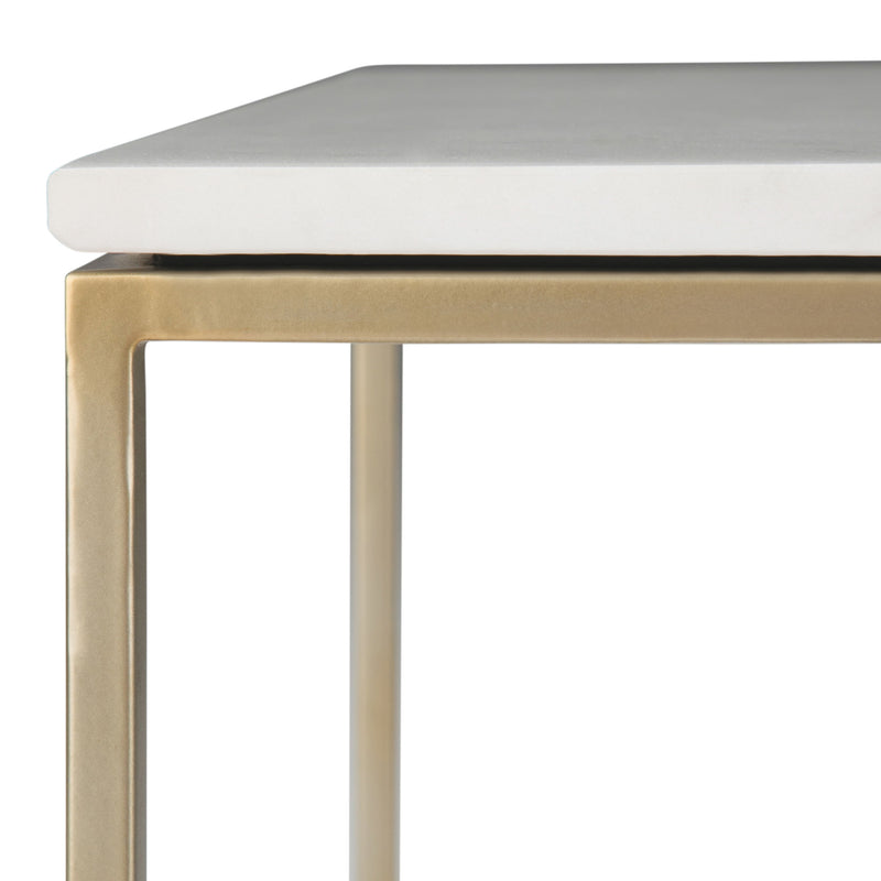 Kline - Accent Table - White / Gold