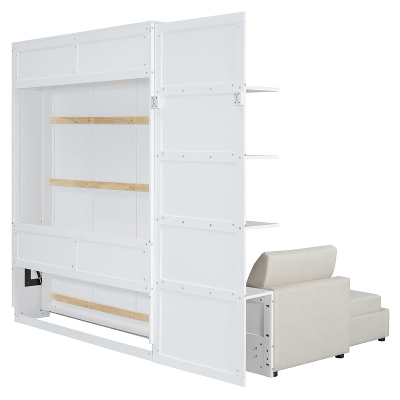 Murphy Bed With Sofa And Shelves