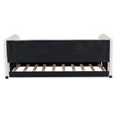 Upholstered Daybed With Ergonomic Design Backrest