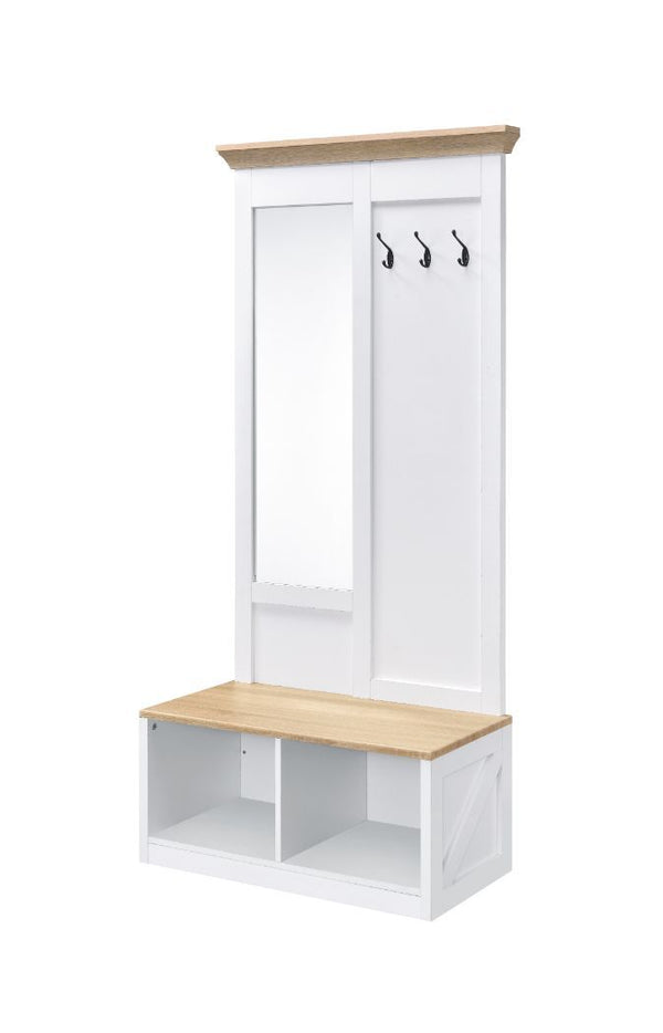 Melati - Hall Tree - Light Oak & White