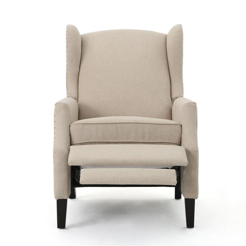 Westeros Wing Back Fabric Upholstered Recliner