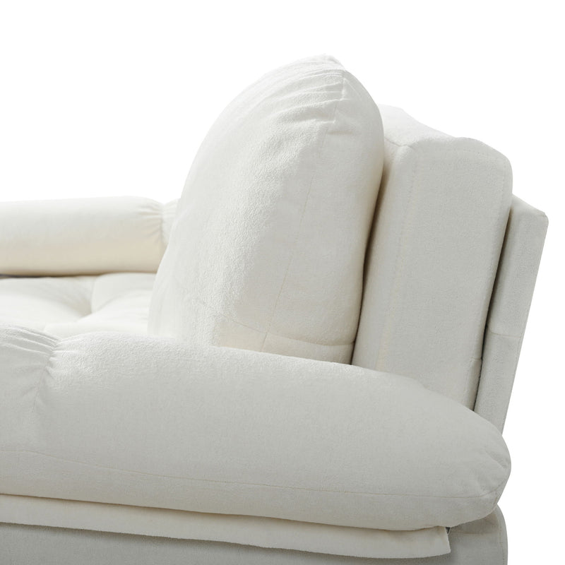 Convertible Pull Out Sofa Bed Queen Size, 3 In 1 With Side Storage