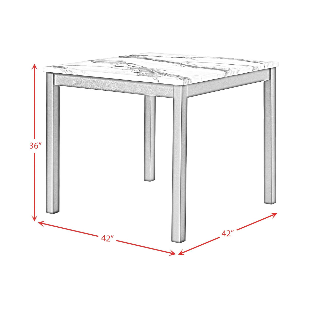 Dalia 5 Piece Square Counter Set in Black by Elements International, view 3