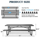 Metal Expanded Rectangular Picnic Table