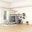 Bunk Bed With LED Light And USB Ports