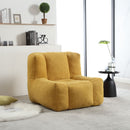 Modern Indoor Fluffy Bean Bag Chair With Memory Foam And Ottoman, Super Soft