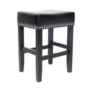Soltique - Backless Dining Counter Stool With Nailhead Trim (Set of 2)