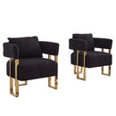 Modern Decorative Chair Teddy Fleece Upholstered And Metal Foot