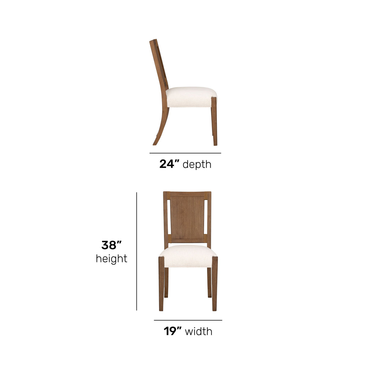 Lincoln - Upholstered Dining Chair - Warm Walnut / Milk