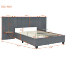 Upholstered Platform Bed With Big Headboard